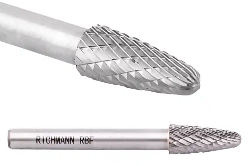 Ostatnie sztuki Frez do metalu kulisty-stożkowy / RICHMANN / węglik spiekany HM / RBF / F0820 / 8x20 mm