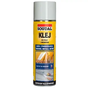 Wysoka jakość Klej do folii i membran w sprayu / SOUDAL / 500 ml