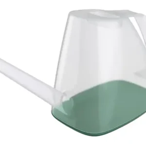 Nie przegap Konewka plastikowa z wylewką / transparentna - zielona pinia / Rivo / 1,7L
