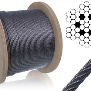Wyprzedaż Lina nierdzewna / A4 - AISI 316 / splot 7x7 / grubość 2 mm / rolka 250 m