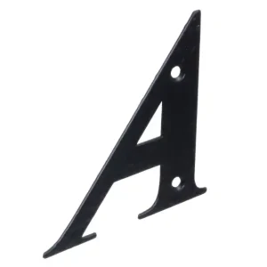 Ograniczona ilość Litera metalowa przykręcana czarna retro 10 cm "A" / "B" / "C"