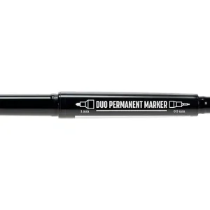 Marker budowlany / LYRA PERMANENT DUO / dwustronny 0.5-1 mm / czarny Hit sprzedaży