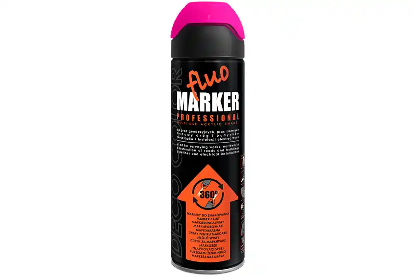 Marker - znacznik geodezyjny profesjonalny FLUOMARKER 500 ml / różowy Popularny