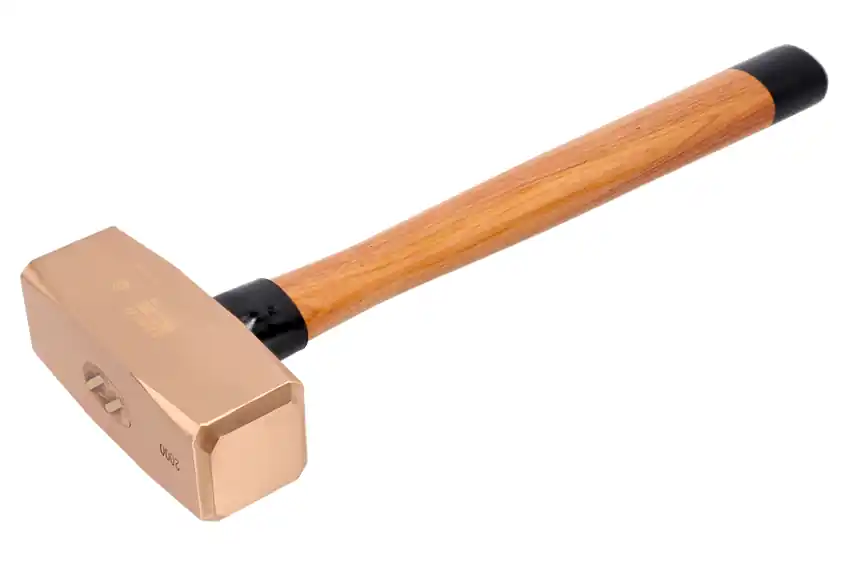 Młotek nieiskrzący dwuobuchowy "niemiecki" z trzonkiem HICKORY / Cu-Be / BAHCO / 2000g Popularny