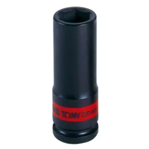 Nasadka udarowa z mocowaniem 1/2" / calowa 6-kątna / długa 78 mm / KING TONY / stal CrMo / 5/16" Cena promocyjna