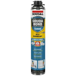 Super okazja Pianoklej budowlany poliuretanowy / pistoletowy / SOUDAL / Soudabond TURBO / 750 ml
