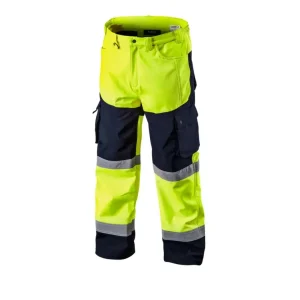 Bestseller Spodnie robocze ostrzegawcze softshell, żółte, rozmiar L NEO Tools 81-750-L