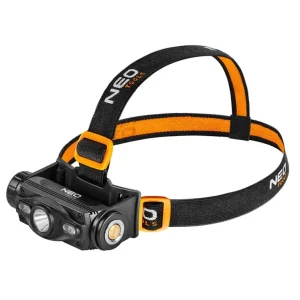 Oferta czasowa Latarka czołowa akumulatorowa USB 1000 lm czerwony/niebieski CREE LED + LED NEO Tools 99-028