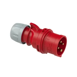 Cena promocyjna Wtyczka siłowa, przenośna 4P (3P+E) 32A 400V IP44 Czerwona, PCE 024-6_B