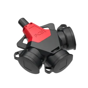 Gniazdo 230V, Rozgałęźnik 3 gniazdowy na kabel IP44, 3P (2P+Z) 16A, PCE 24311-SW Cena promocyjna