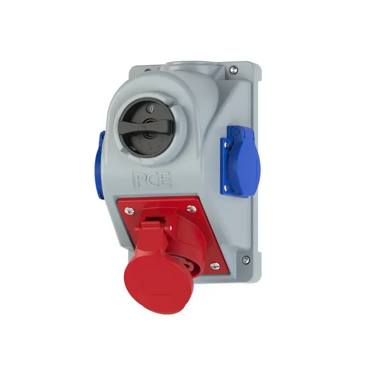 Szybka dostawa Gniazdo siłowe COMBO-POL z Rozłącznikiem 0-1, stałe 32A 5P (3P+Z+N) 400V + 2 x 230V IP44, PCE 96062542W