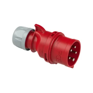 Hit cenowy Wtyczka siłowa ze zwrotnicą faz, przenośna 5P (3P+N+E) 6h 32A 400V IP44 Czerwona, PCE 7025-6