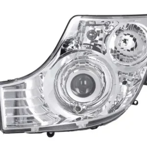 Cena promocyjna Reflektor L (D1S/H1/H21W/PY21W/W5W, manualny, ze światłem do jazdy dziennej, kolor wkładu chromowany, kolor kierunkowskazu przezroczysty) pasuje do MERCEDES ACTROS MP4 / MP5 07.11-