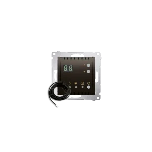 Tani SIMON 54 Regulator temperatury z wyświetlaczem z czujnikiem zewnętrznym 16(2) A, 230V brąz mat