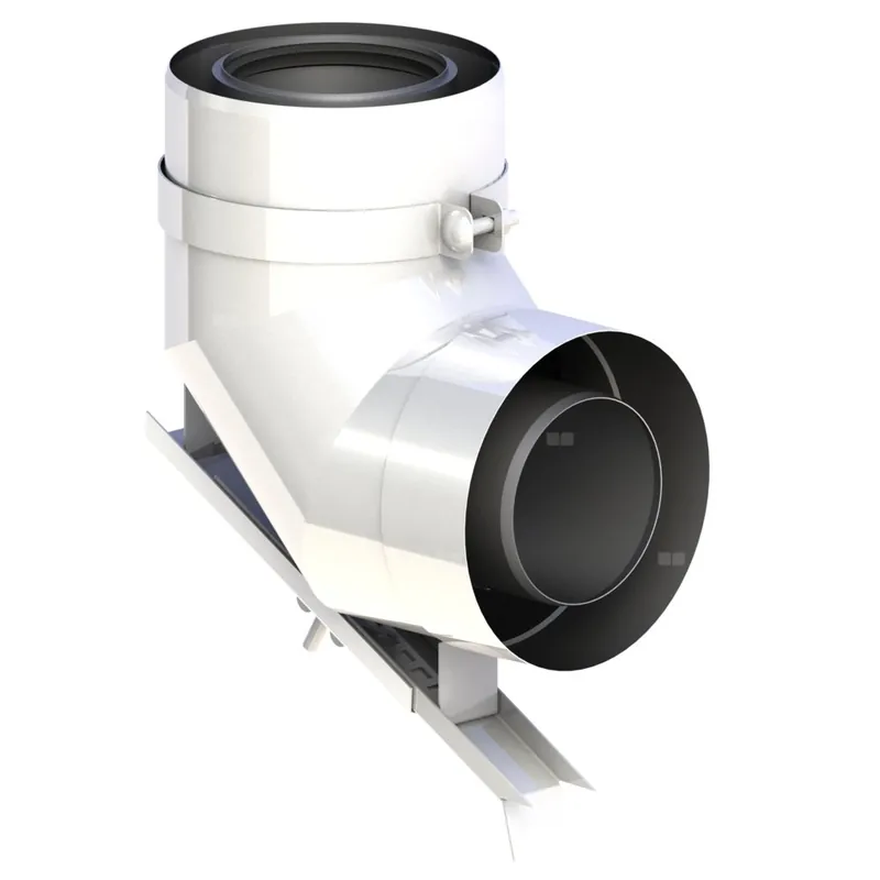Kolano renowacyjne 90st. fi60/100mm do kominów ceramicznych z regulowaną podporą, z uszczelką Oferta limitowana