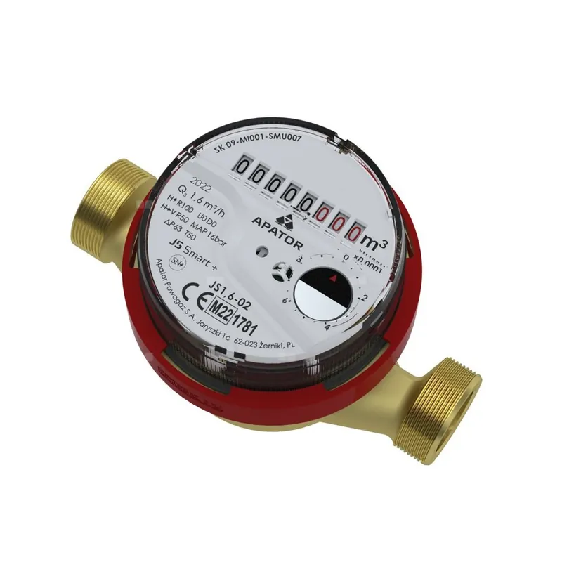 Wodomierz JS90 1,6-07 Smart D+ skrzydełkowy, jednostrumieniowy, suchobieżny, do wody ciepłej, Ti/Ir, CE, H-R160, V-R80, DN15, G ¾" Ograniczona ilość